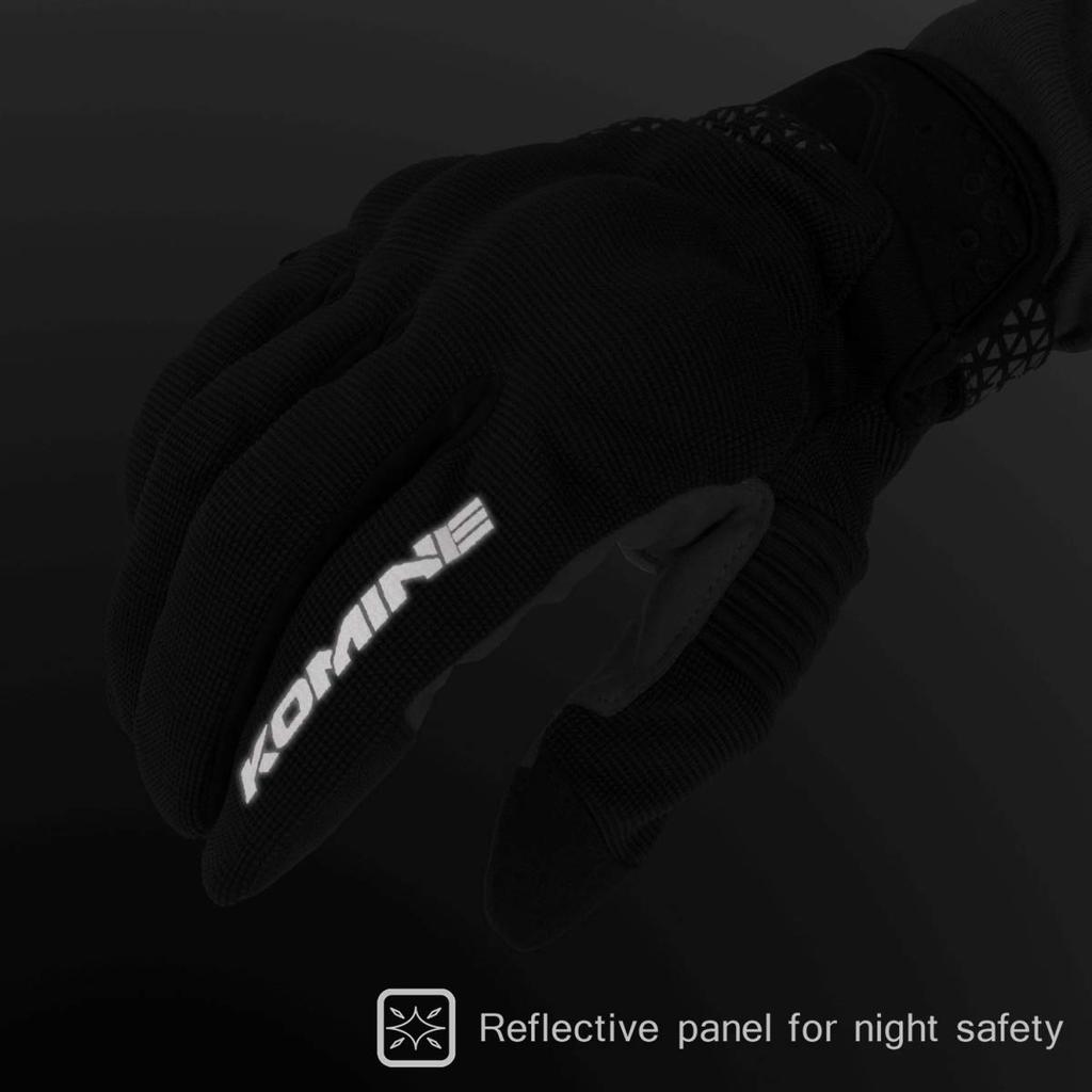 KOMINE Motorcycle Protective Mesh Gloves Brave Mesh Suitable for and Autumn Gloves, - Black/Delta Red, M, GK-183 1049, Material, Spring, Summer,