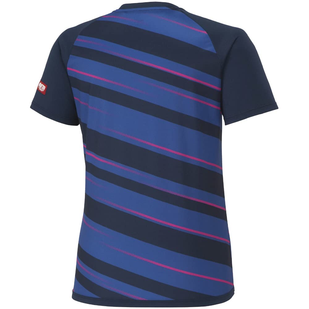 Mizuno Table Tennis Game Short JTTA XL Shirt, Sleeve, U-Neck, Moisture-Wicking, Quick-Drying, Certified, 82JAA214, Women's, Navy,