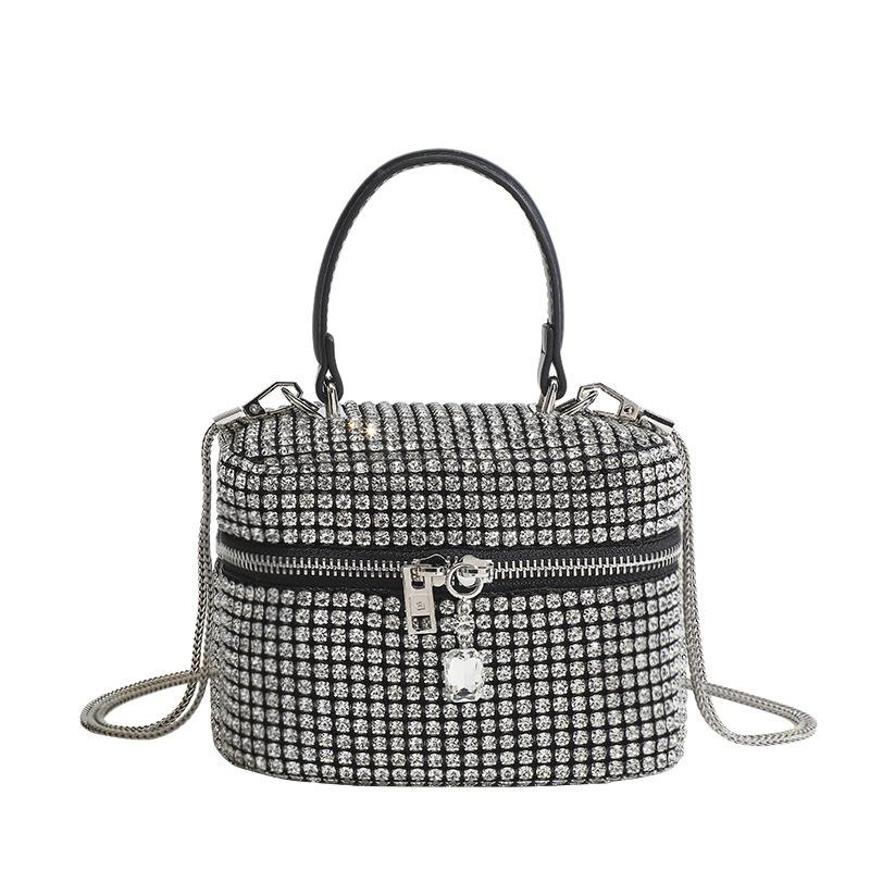 

Sparkling Diamond Dinner Bag Mini Wing Bag Silver Handbag Small Bag With Dress Women S Handbag