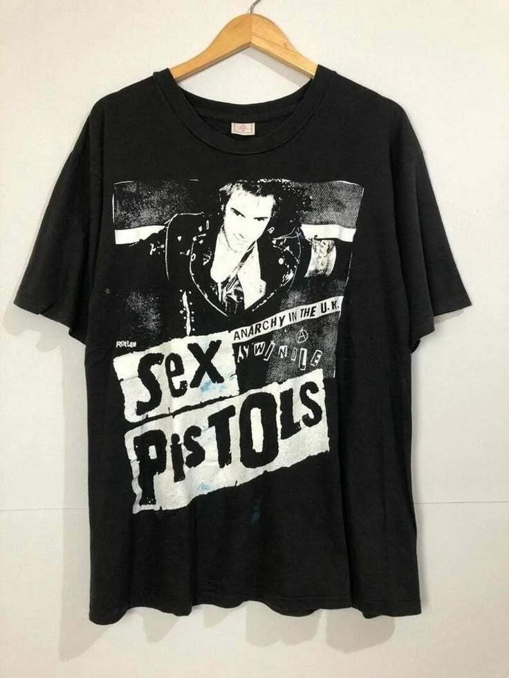 Remake Sex Pistols band 90s Graphic Basic Black T shirt retro tee S-5XL Unisex T-Shirt XXL