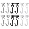 2pcs New No Drill Magnetic Hook 360° Rotating Black/White Fridge Magnet Hook Heavy Duty Kitchen Organizer Hangers Home