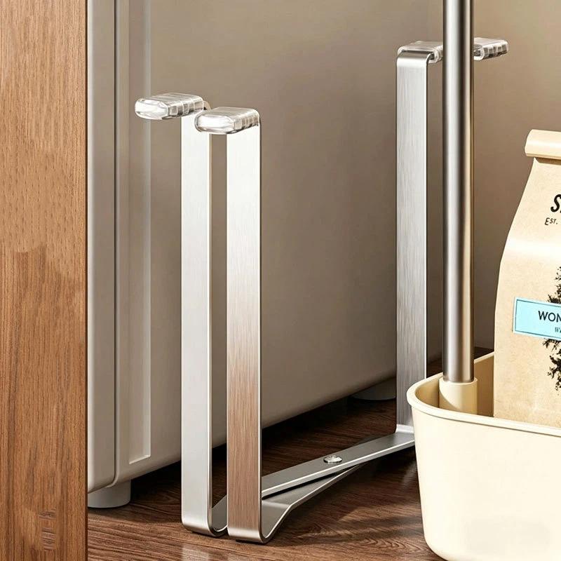 Foldable Stainless Steel Trash Bag Holder 1Pcs Space Saving No Bend for Home Kitchen Office Pantry Use