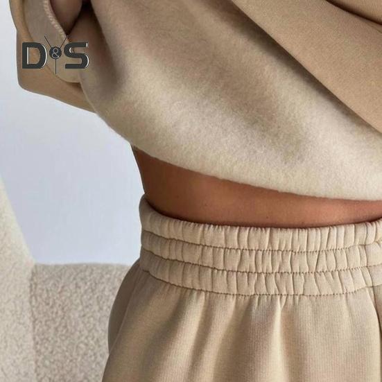 2 stk/sett Vår Høst Dame Topp Buksesett Ståkrage Langermet Genser Elastisk Høy Midje Maksimal Komfort Bukser Sport Fitness Treningsdress