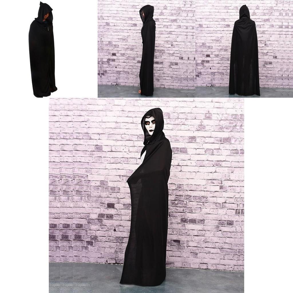 Halloween Umhang Cosplay Sensenmann Vampir Hexe Zauberer Robe Party Erwachsene Kinder Leichter Schwarzer Umhang Umhang