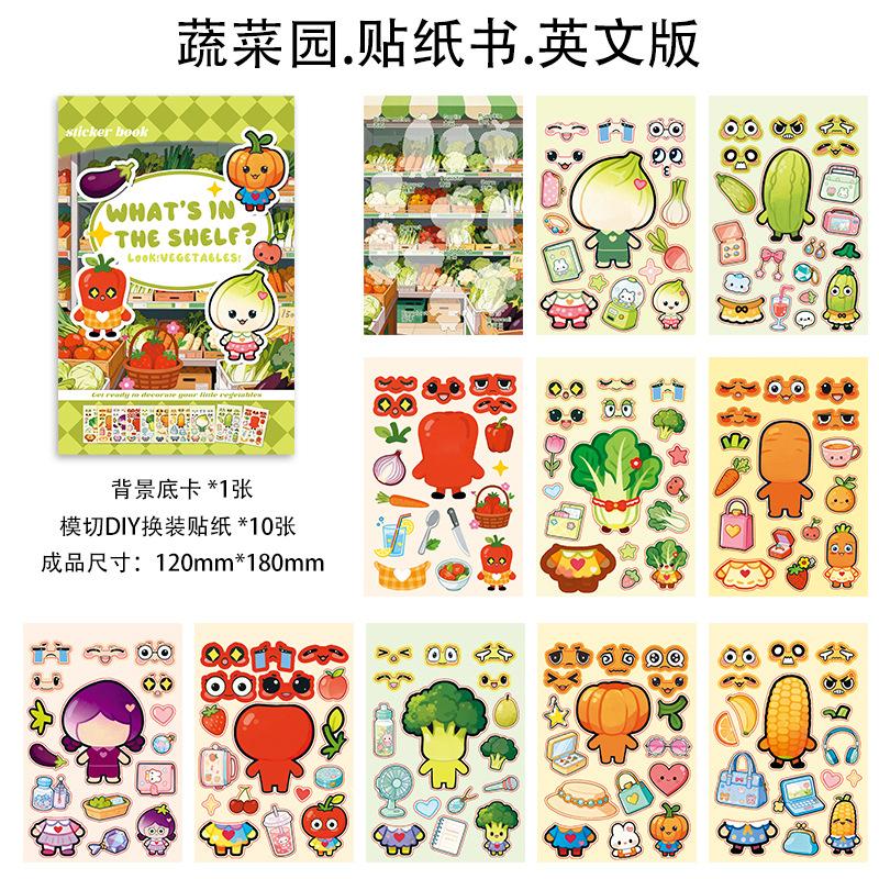 Reusable Sticker Books Diy Kids Cognitive Learning Toys Farm Sea Zoo Easter Themed Early Education Activity Books For Toddlers