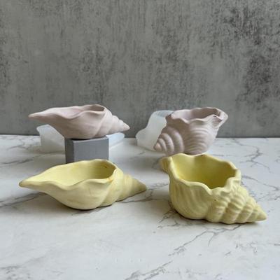 Schelp Bloempot Siliconen Mallen DIY Zeeslak Akkerslak Kaarsenpot Vorm Opbergdoos Beton Gips Hars Vorm voor Huisdecoratie Handwerk