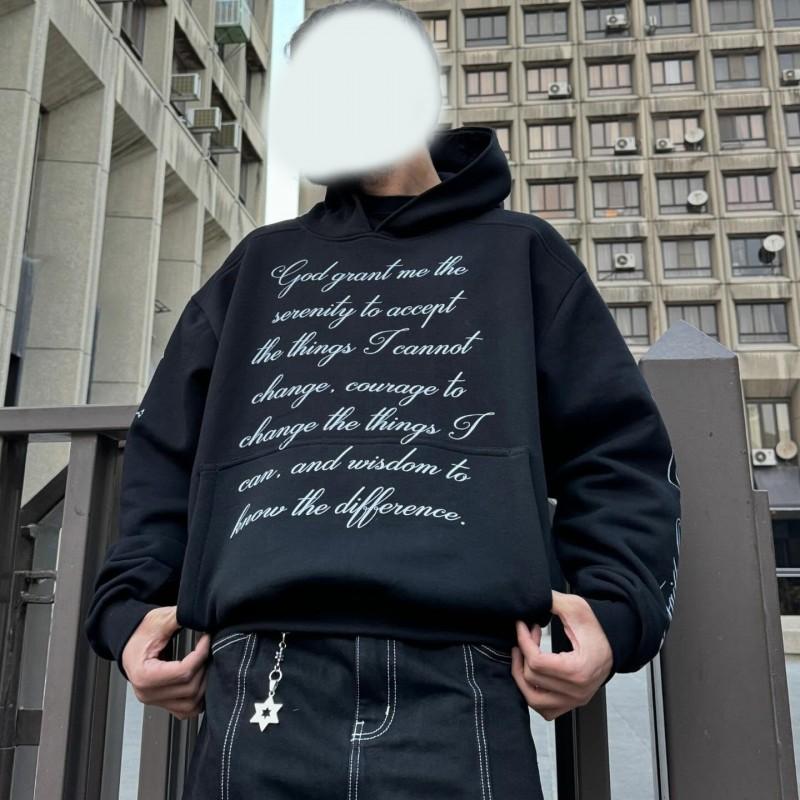 Unisex Oversized Hooded Sweatshirt With Letter Print Streetwear Style Fall Winter 2025
