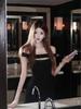 Pure Desire One-Shoulder Black Rivet Dress - Slimming Bodycon Style for Women