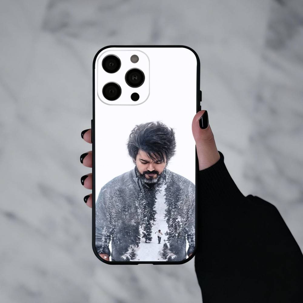 T-ThalaPathy Actor V-Vijay-Y  Phone Case For iPhone 17pro, 16,15,14,13,12,11 X XR Plus,Others Soft Black Cover