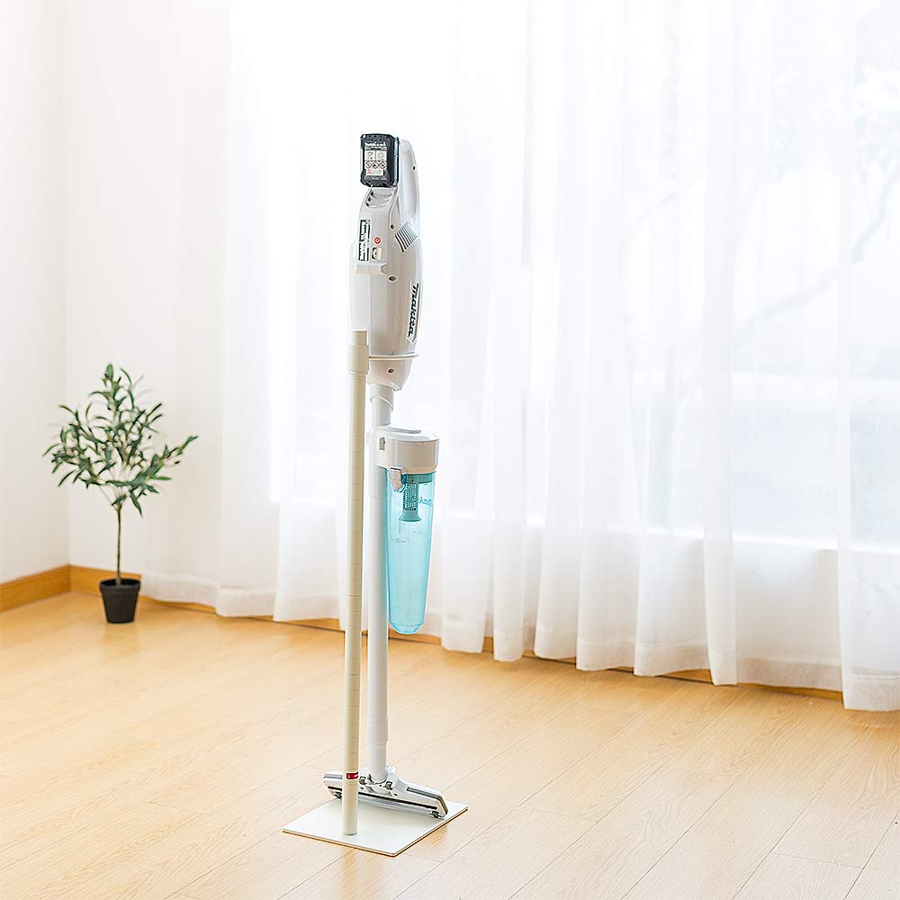 Hachibanya Makita Cleaner Stand, Cordless Vacuum Cleaner Stand, Storage Stand, White