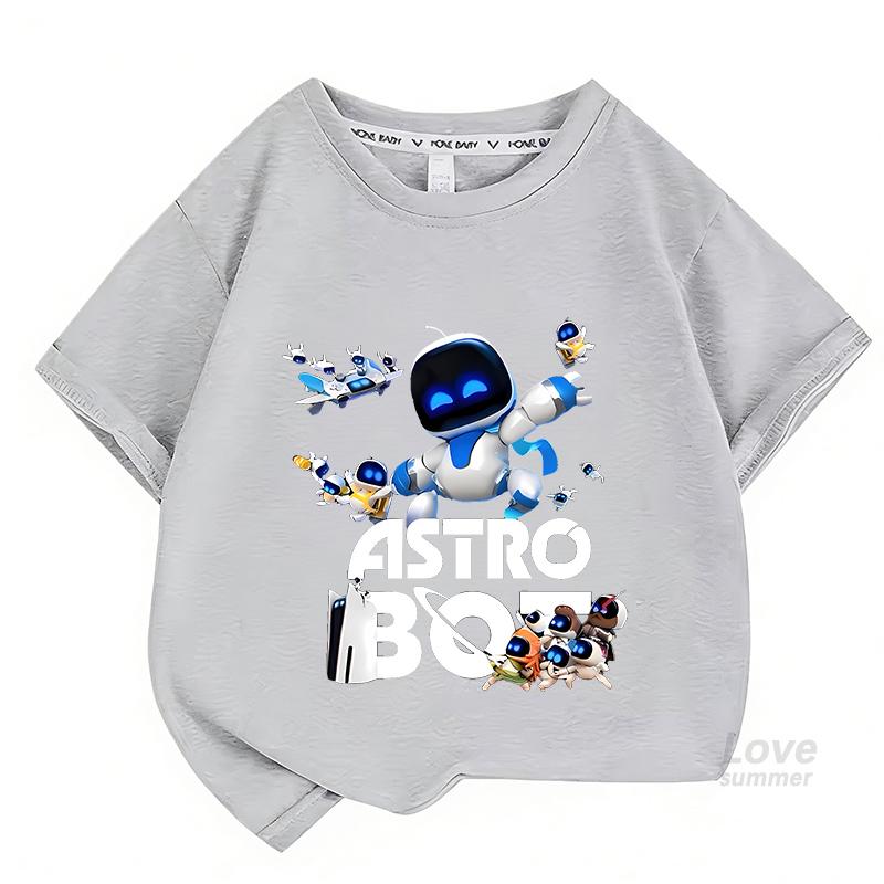 Summer Baby boys Clothes Kids Boys Printed T-Shirt A-Astro robot baby Girls Casual Children Fashion O Neck Short Sleeve Top