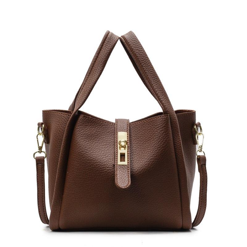 Hochwertige Temperament-Tragetasche mit Litschi-Muster, einfach und vielseitig, modische Schulter-Umhängetasche für Damen