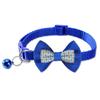Cute Plaid Bow Tie Pet Collar Adjustable Polyester Dog Cat Necklace Bell Charm Colorful Checkered Design Winter/Spring Summer