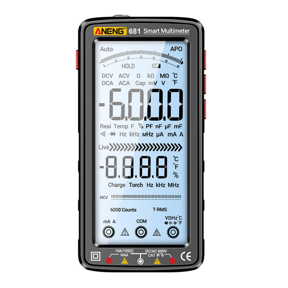 ANENG 683 682 681 Smart Digital Multimeter LCD/VA Reverse Display Capacitance Meter Hz Ohm Diode Tester AC/DC Measuring Tools