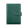 A6 PU Leather Six-Ring Loose-Leaf Binder with Zipper Pockets and Planner