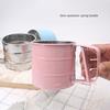 Semi Automatic Flour Sifter Handheld Push-Type Mesh Shaker for Baking Cakes Cookies Powdered Sugar Cocoa Powder Kitchen Tool