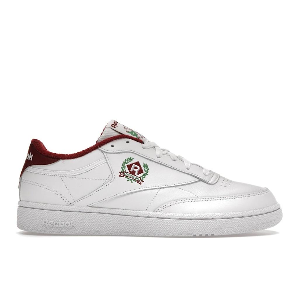 Reebok Club C 85 OG Crest - White Classic Burgundy Men Sneakers Footwear-White H05810