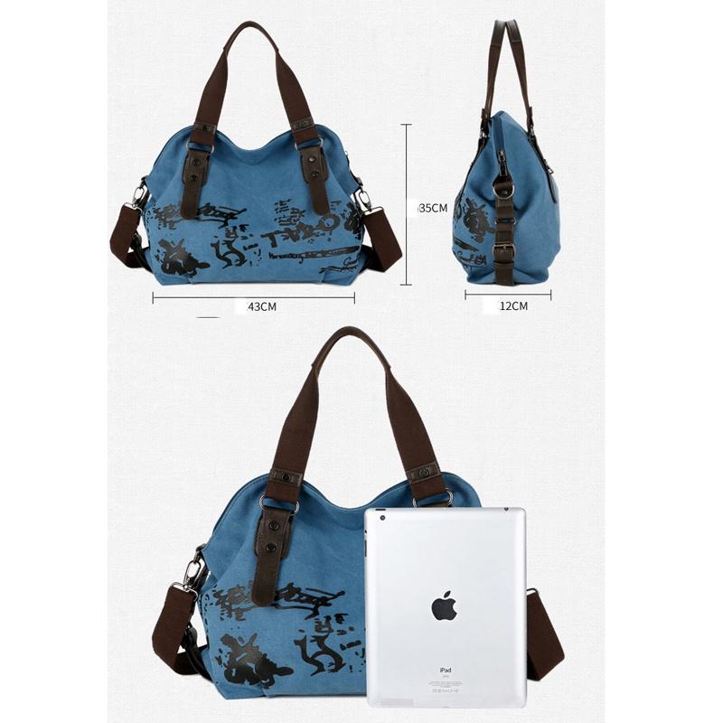 Premium Floral Canvas Student Messenger Shoulder Bag Ideal For Every Stylish Girl