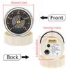 ZMFJH Retro Pointer 52MM Water Temperature Gauge with Sensor 301-23ohm Red Yellow LED 40-120℃ Water Temp Meter Auto Car Boat