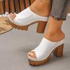 Trendy Chunky-Heeled Open-Toe Sandals - Ideal for Weekend Adventures, Romantic Dates, and Casual Daily Outfits., Women Shoes