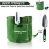 1PC Waterproof Canvas, Grass Green Hand-Held Garden Tool Bucket Bag, Tool Storage Bag, Camping Outdoor Storage Basket