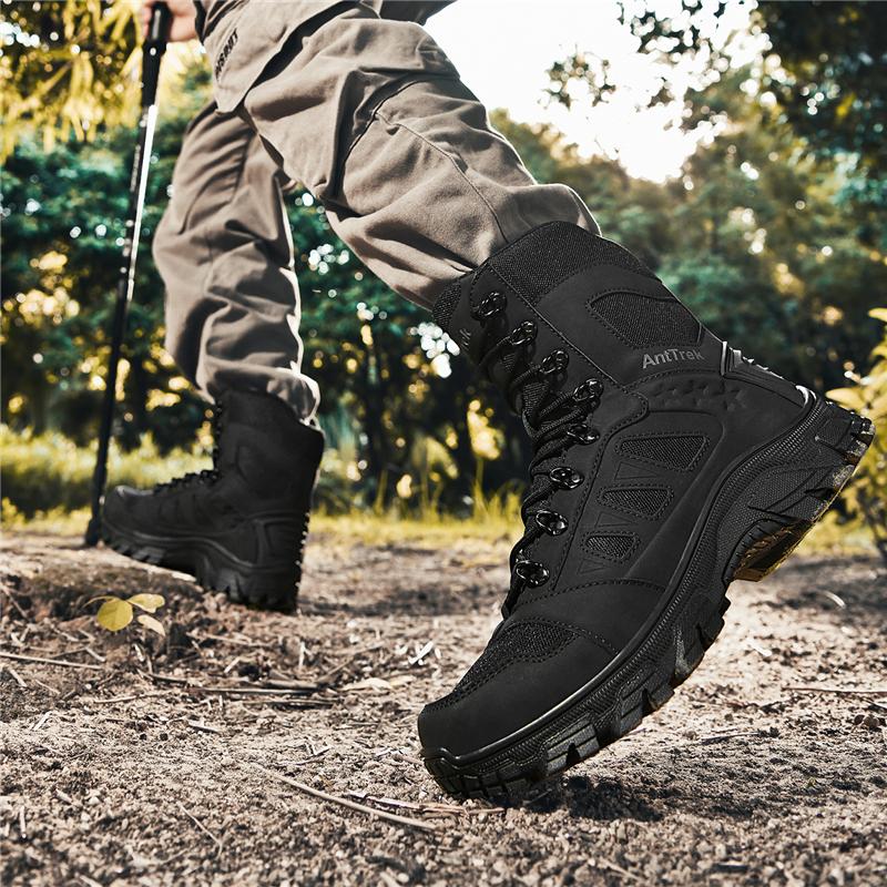 Men Tactical Boot Ankle Desert Military Hunting Hiking Shoes Unisex Training Army Waterproof Anti-Slip Motorcycle Climbing Shoes