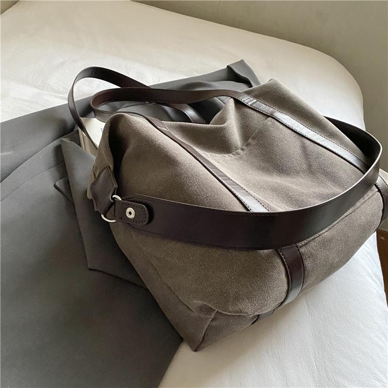 Stylish Canvas Shoulder Bag for Women with Wide Strap and Spacious Design