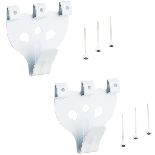 

Fukui Metal Crafts Iron X-Hooks, Large, White, for Hanging Picture Frames on the Wall, 2-Pack, 4051-W-2