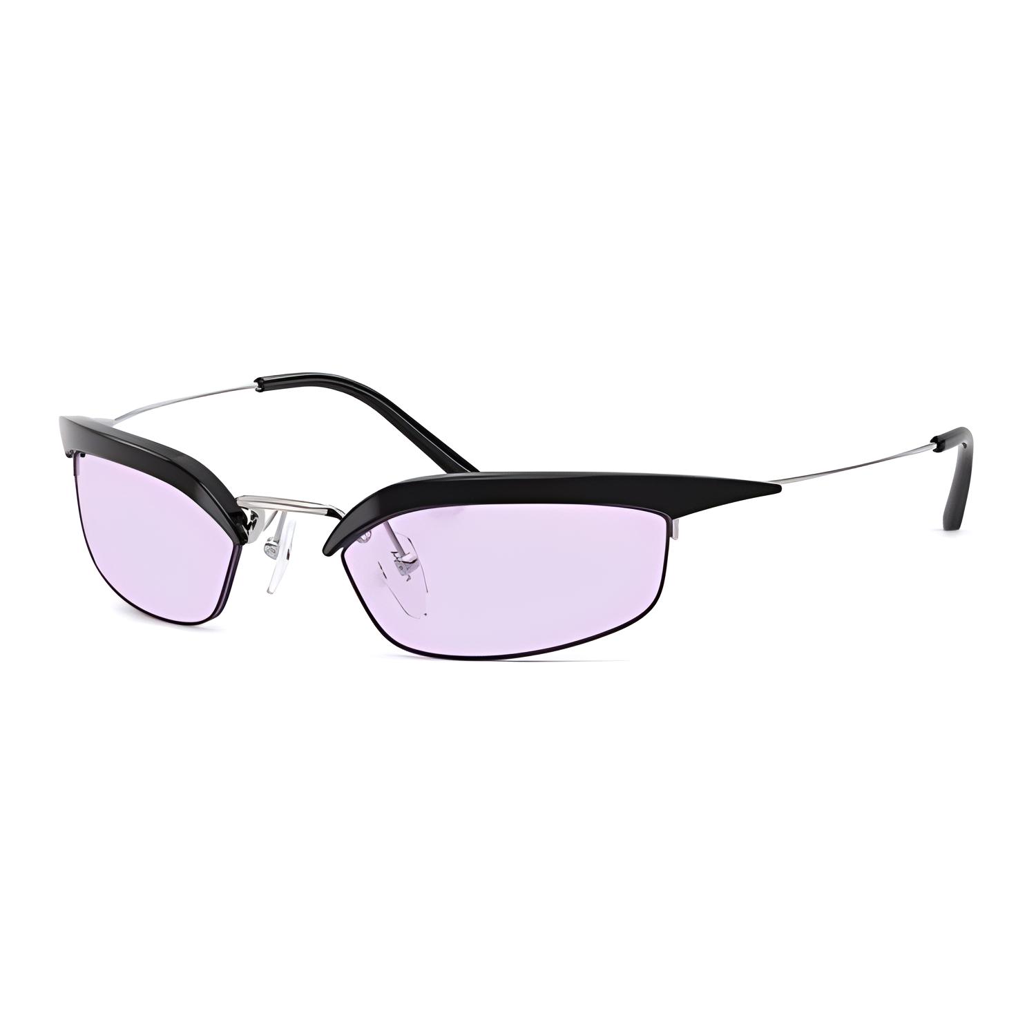 

Prada Full Frame Design Metal Cat Eye Sunglasses Women sunglasses Black 0PRB50S 52,Black