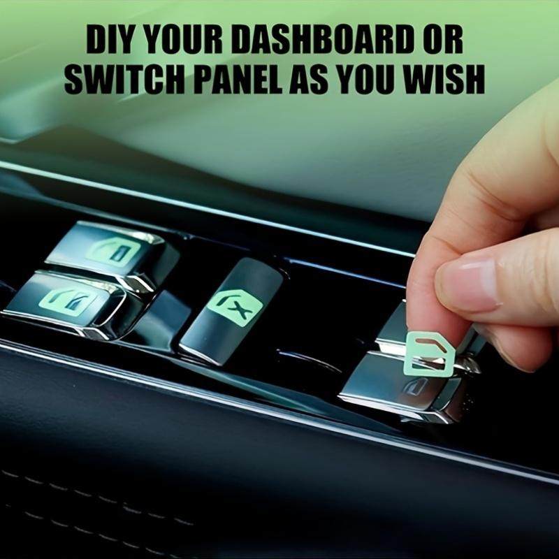 Auto-Fensterknopf-Aufkleber Wasserdichte Leuchtende Aufkleber zur einfachen Identifizierung und verbesserten Sicherheit Persönlichkeit