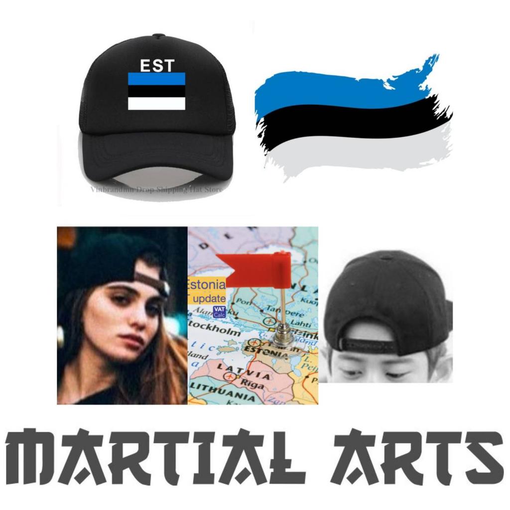 Estonia Estonian Cap Hat Baseball Cap Unisex Men Women Cotton MMA Kick Boxing Muay Thai Fashion Hip Hop Hat Sport Golf Cap Retro Vintage Symbol Emblem