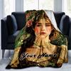 1PC Custom Name "Victorian Elegance Portrait" Flannel Blanket Versatile,all-season Throw Suitable for the Living Room,bedroom,camping,travel,and Gift
