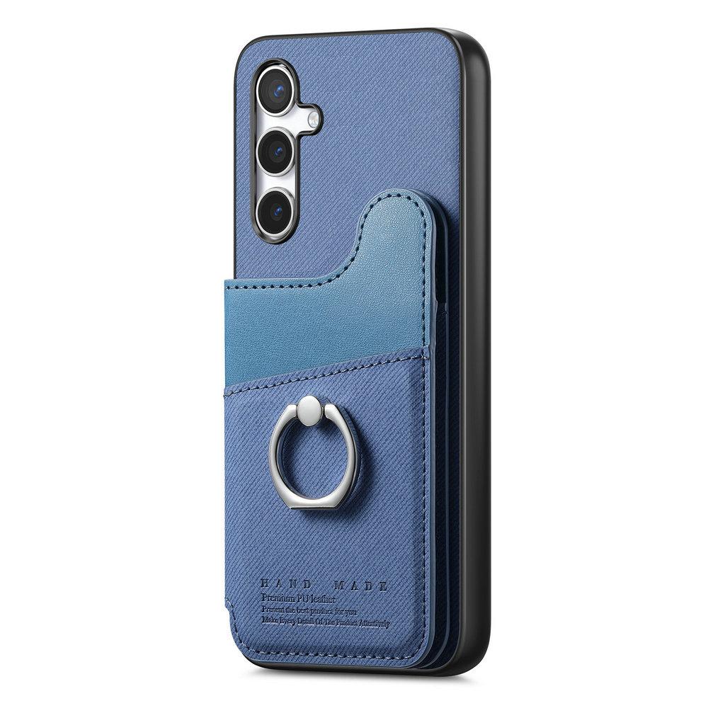 Wallet Double Button Magnet Leather RFID Card Case for Samsung Galaxy A56 A36 A26 A16 A06 A07 A57 A 16 56 A17 5G Flip Back Cover