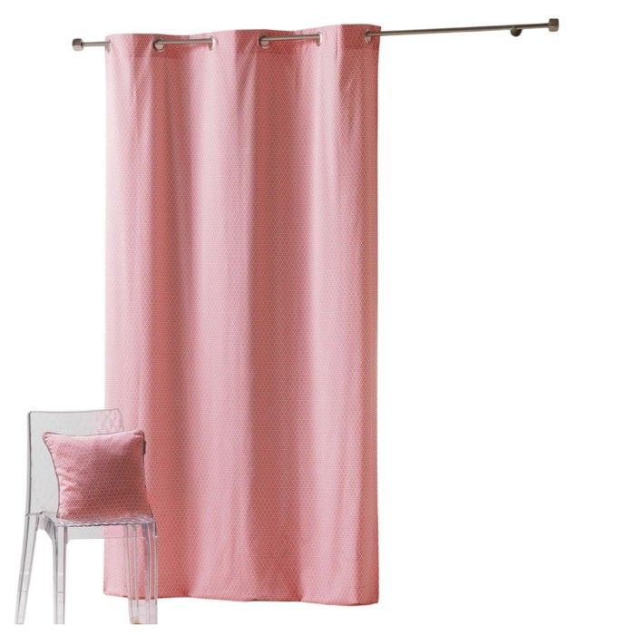 Rideau à oeillets 140 x 240 cm Galactic corail