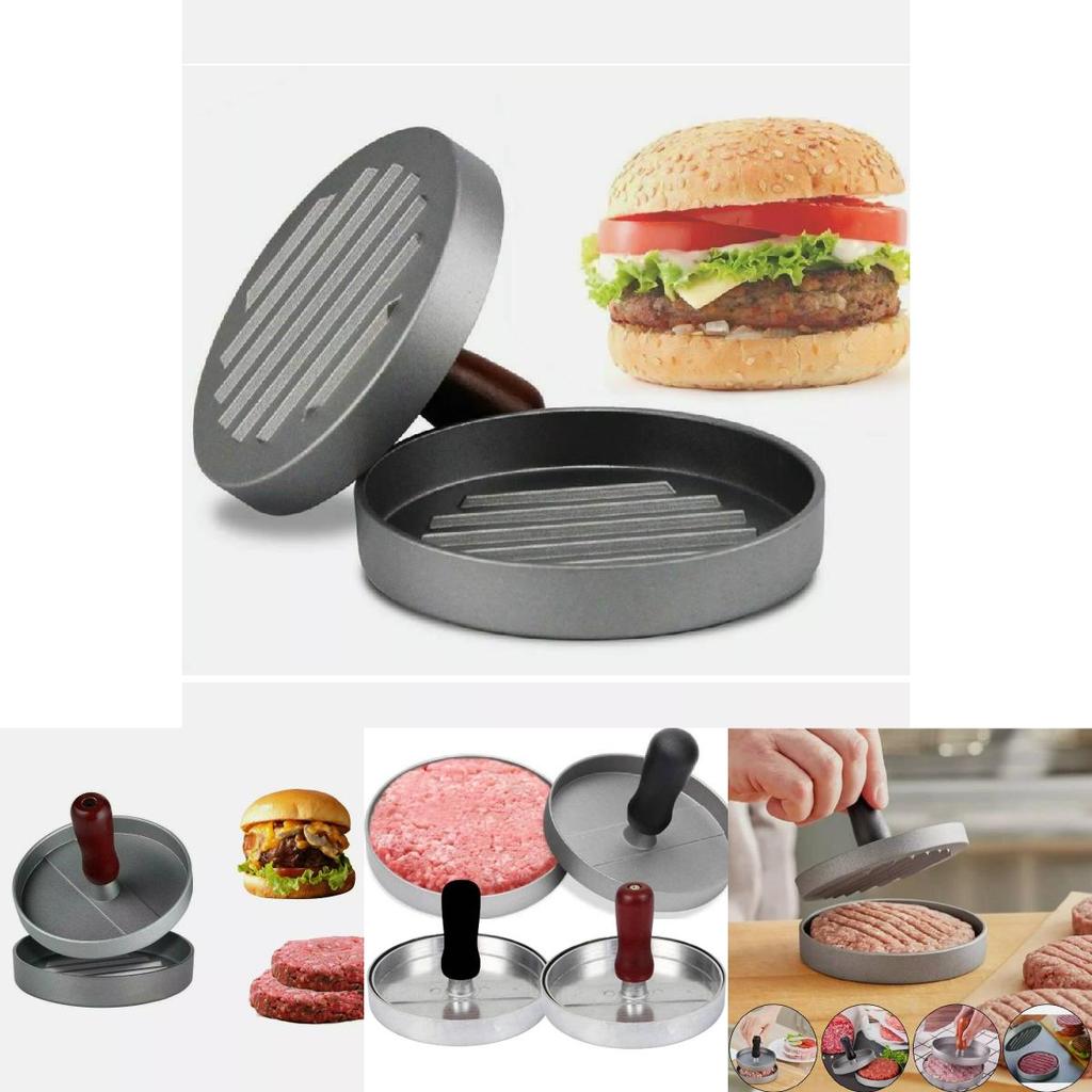 Modern Aluminum Alloy Circular Hamburger Press For Juicy Patties And Rice Balls