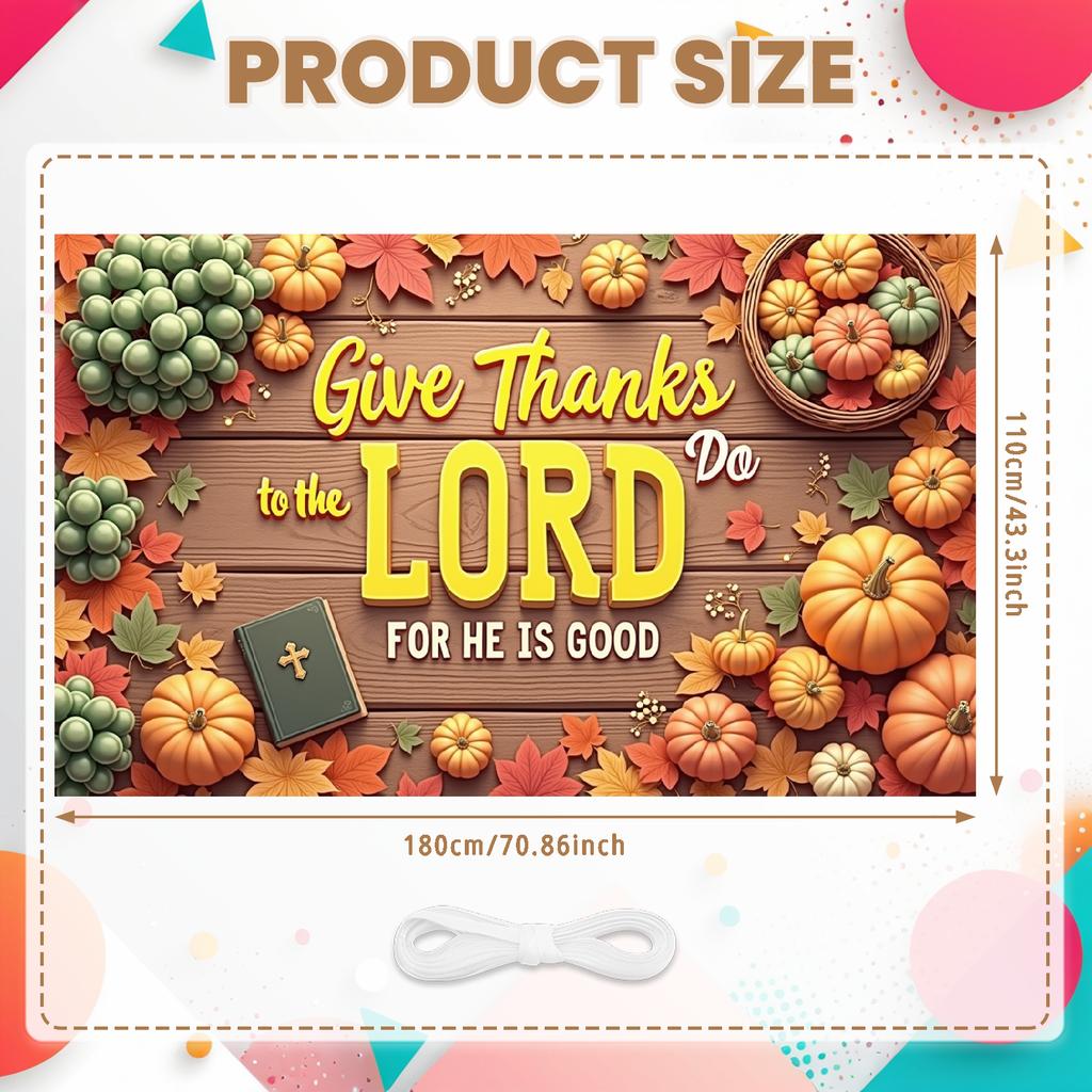 Seasonal Banner Inspirational Quote Inspirational Sign Gratitude Banner Colorful Display Autumn Banner For Thanksgiving Seasonal