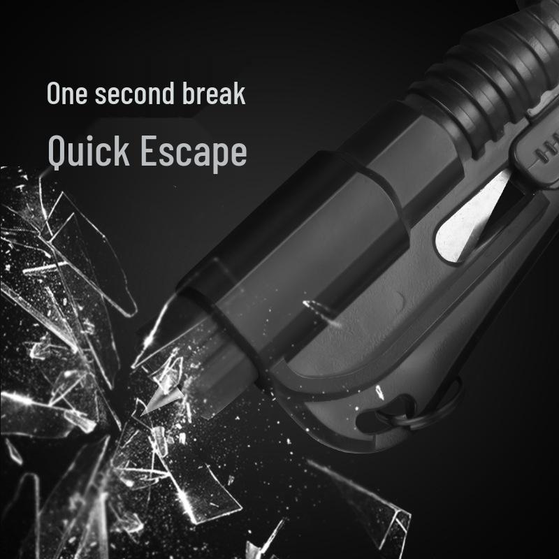 

Triple-Function Safety Hammer: Mini Car Escape Tool & Window Breaker OPP Bag чёрный