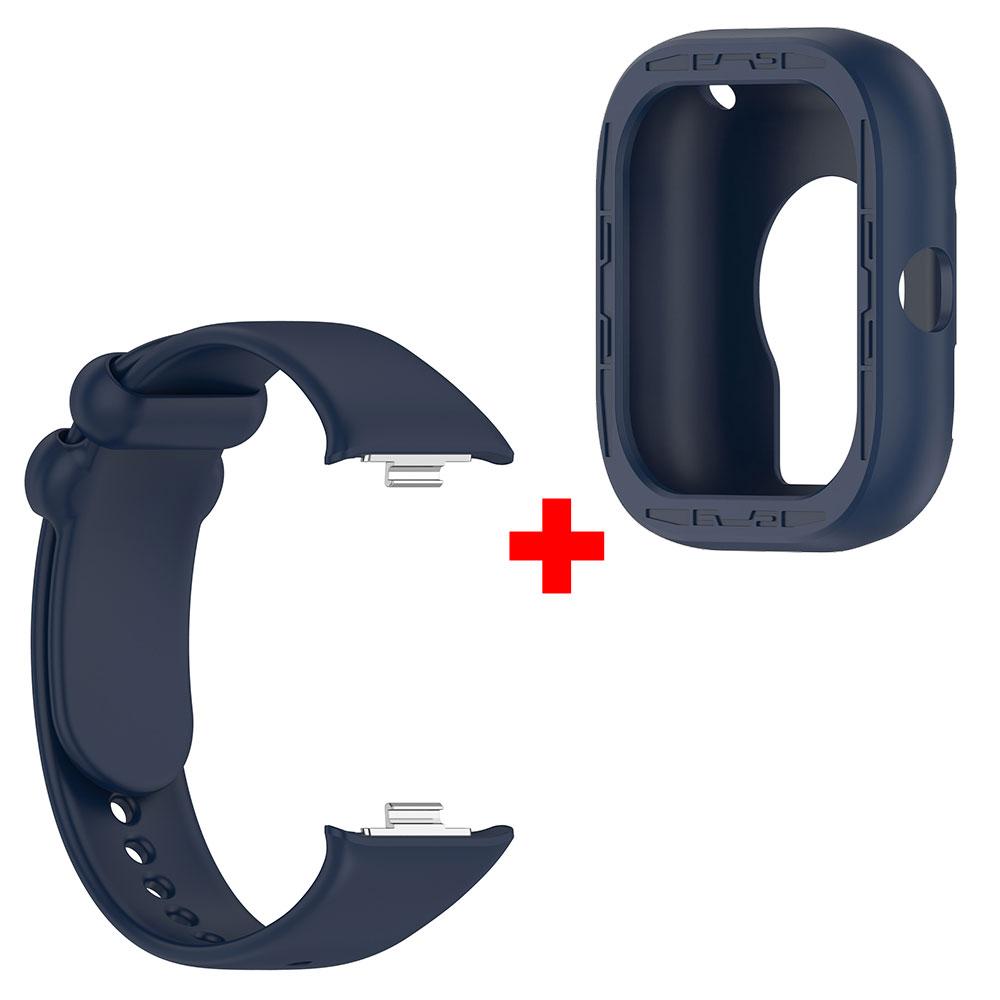 Silikon-Uhrenarmband + Schutzhülle Für Redmi Watch 4 Armband Armbandband Riemen Stoßfeste Displayschutzhülle Hülle