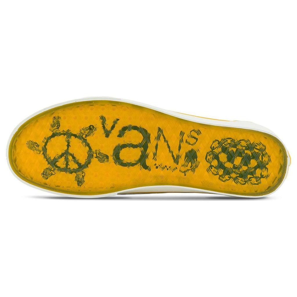 Vans Asia Artist Collection X Old Skool Comfortable Versatile Low-Top Skate Shoes Unisex Sneakers Green White Yellow VN000CR5021