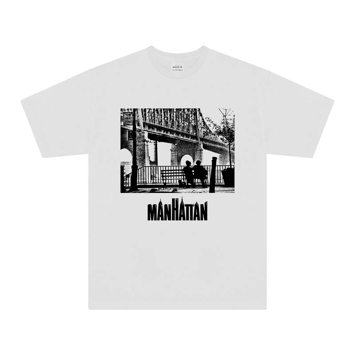 

Unisexhattan T Shirt 70S Movie Woody Allen Unisexs WOMEN Clothing Short Sleeves Printed Cotton Black White Summer Unisex Shirts S