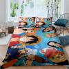 A Set of ONE PIECE Themed Bedding, 3D Digitally Printed, All-season Polyester Duvet Cover and 2 Pillowcases.