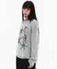 FILLUMINATE Flm Graphic Knit Pullover - Melange Grey