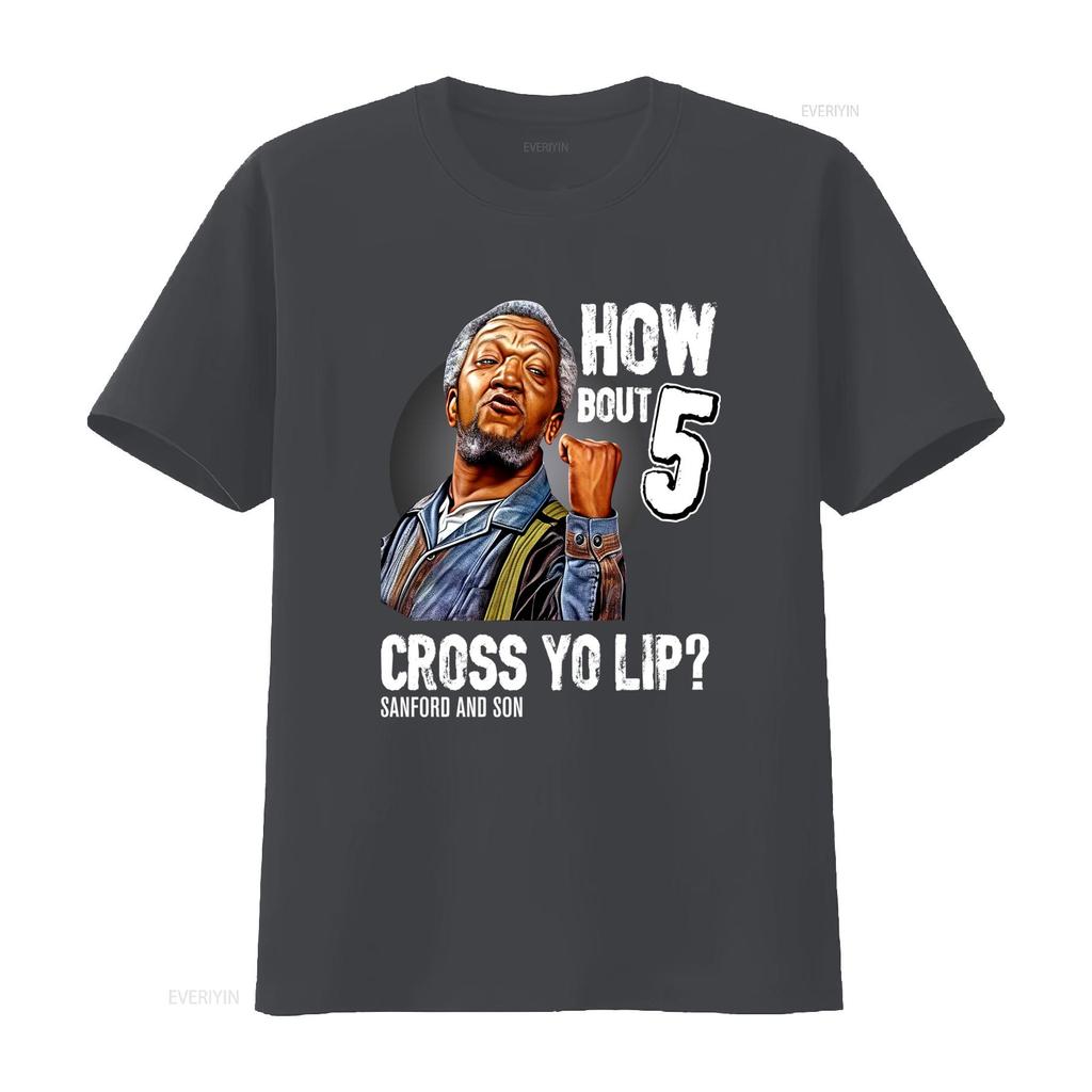 Retro Sanford and Son How Bout Funny Quote Print Casual Streetwear T Shirt vintage Washed designer clothes