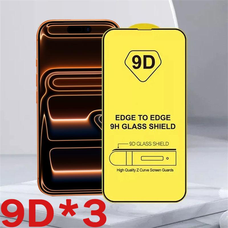 3 pçs 9d vidro temperado para iphone 17 16 13 12 11 pro max mini 16e protetor de tela para iphone ar 15 14 pro max 16 mais vidro
