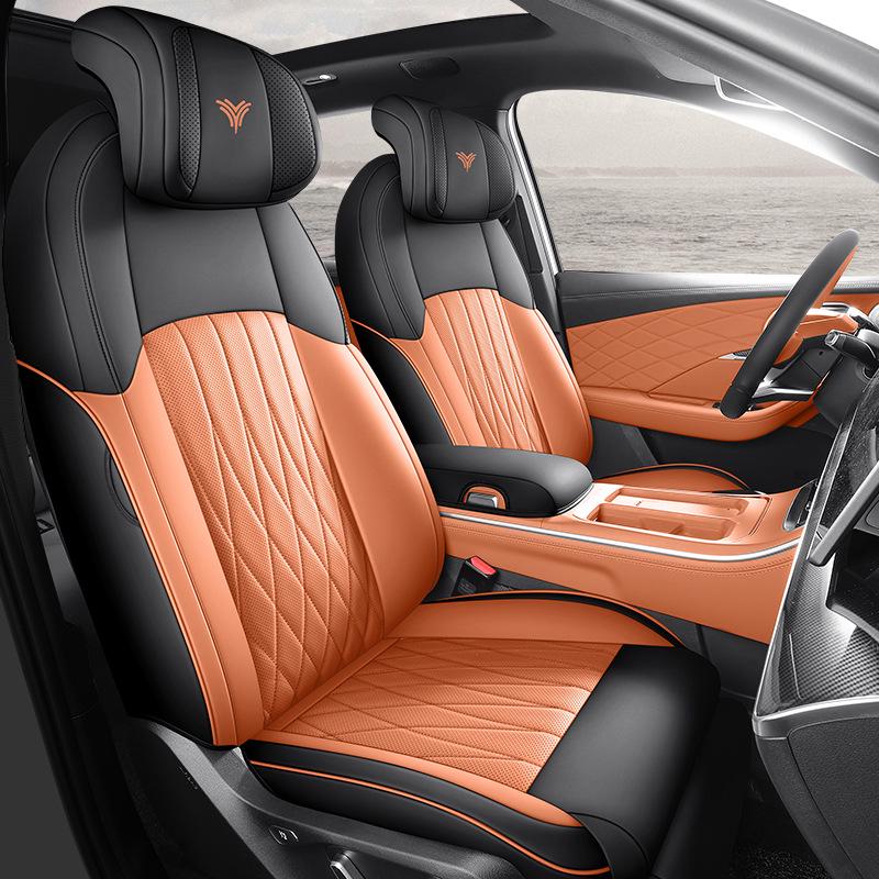 

Universal Full Leather Car Seat Cushion for Neta L - New Model, Four-Season Use Partial Rear Coverage