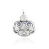 999 Sterling Silver 3D Peace and Fortune Red String Bracelet Charms