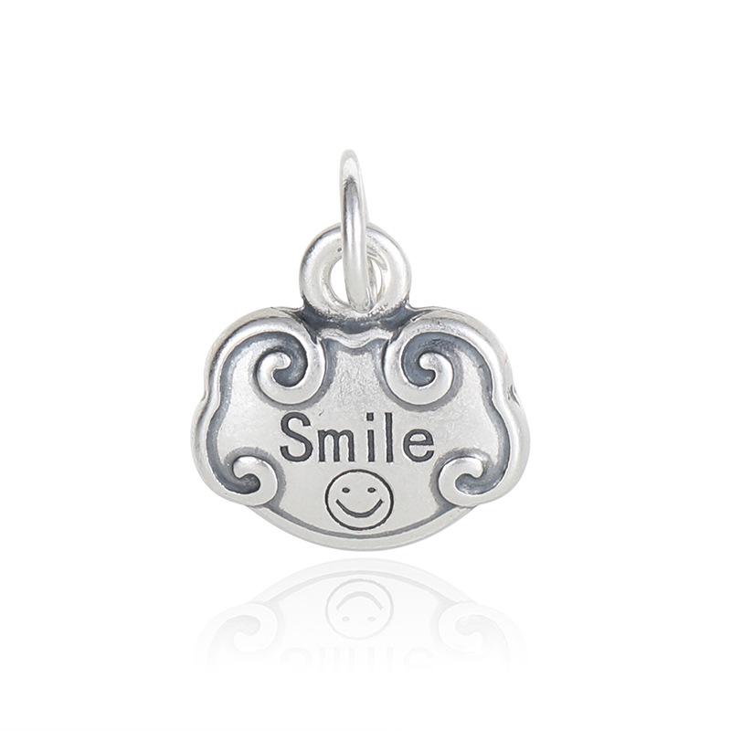999 Sterling Silver 3D Peace and Fortune Red String Bracelet Charms