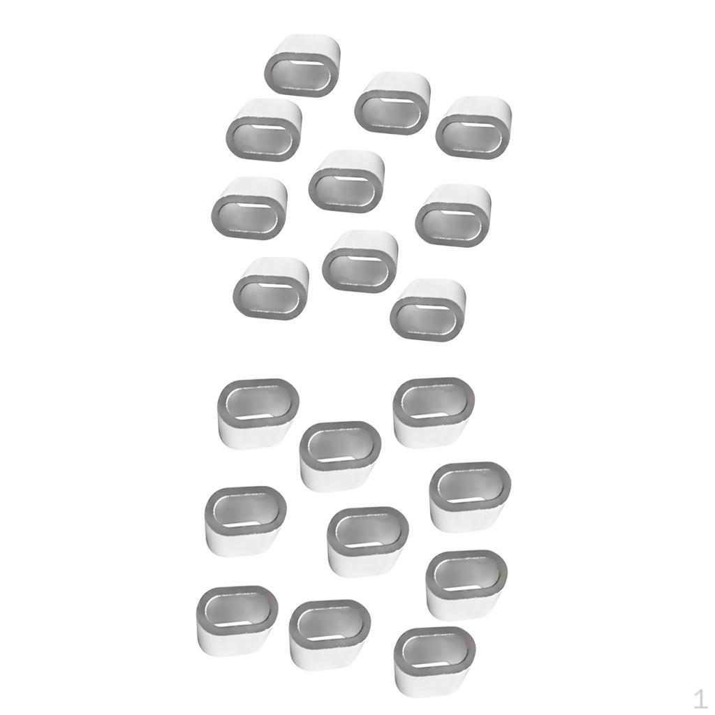 

20 шт., сменные наконечники для тросов из алюминиевой стальной проволоки с втулками