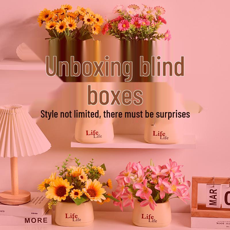 Sunflower Artificial Flower Arrangement - Small Potted Plants & Plastic Bouquets for Living Room and Dining Table Decor