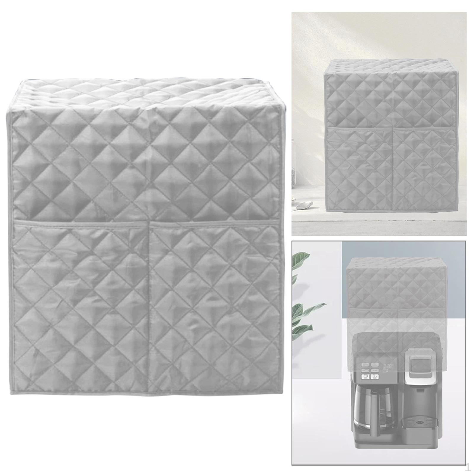 Чехол для кофемашины, Стеганые защитные чехлы для кухонной техники для эспрессо, серый